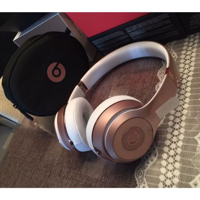 新品beats solo3.0 wireless 蓝牙无线 耳麦头戴式耳机 玫瑰金