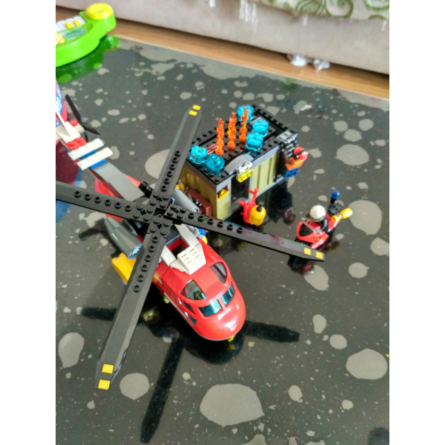 lego 乐高 city 城市系列消防直升机组合 60108 玩具 6-12岁塑料
