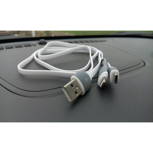 手机电源线 1m 苹果安卓通用二合一usb车载充电数据线