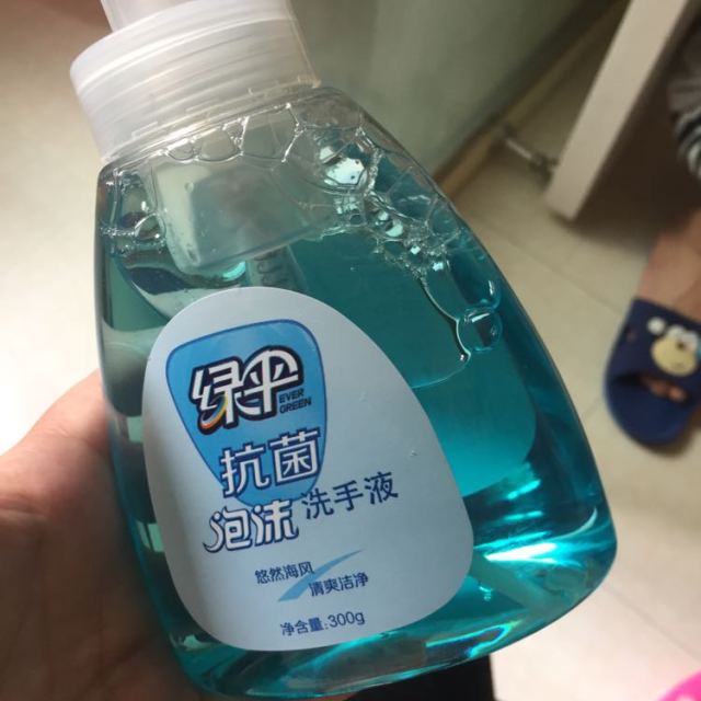 绿伞 抗菌手洗泡沫洗手液(悠然海风)300g/瓶 绿伞出品评价【怎么样 好