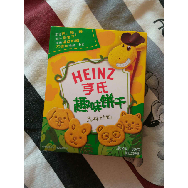 亨氏heinz 宝宝饼干 趣味饼干森林动物80g 3岁以上适用 宝宝辅食 动物
