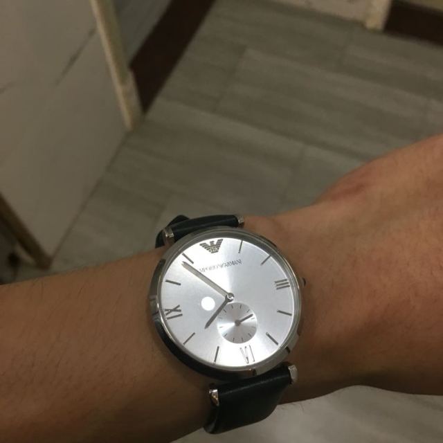 男表超酷时尚简洁圆盘英伦风格调独立表盘商务男士手表ar1674皮带