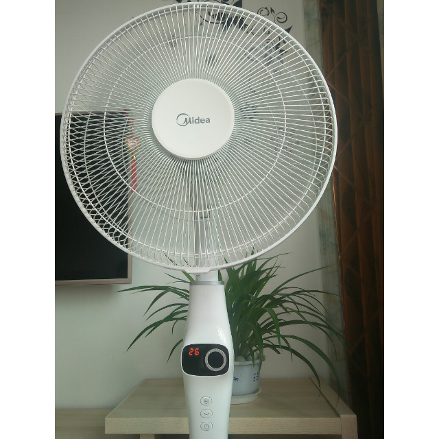 美的(midea) 电风扇 fs40-15cr 落地扇 智能变频 家用静音 摇头定时