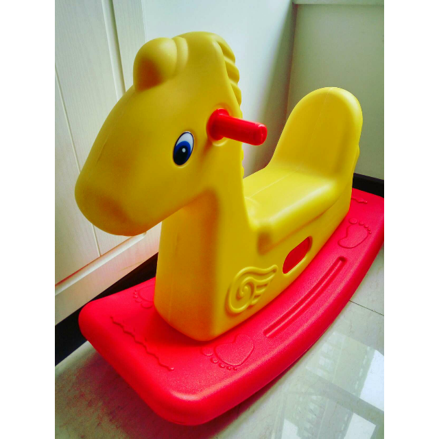 > venbothe文博仕摇马蓝色塑料儿童木马幼儿园户外玩具儿童摇椅商品