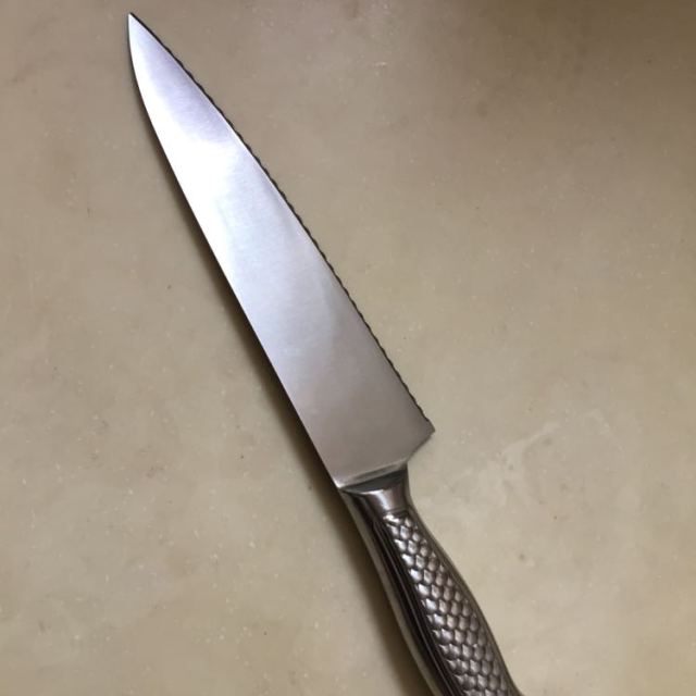 正士作冻肉刀锯齿刀不锈钢刀具 切冷冻肉刀具 冻肉切片刀解冻刀