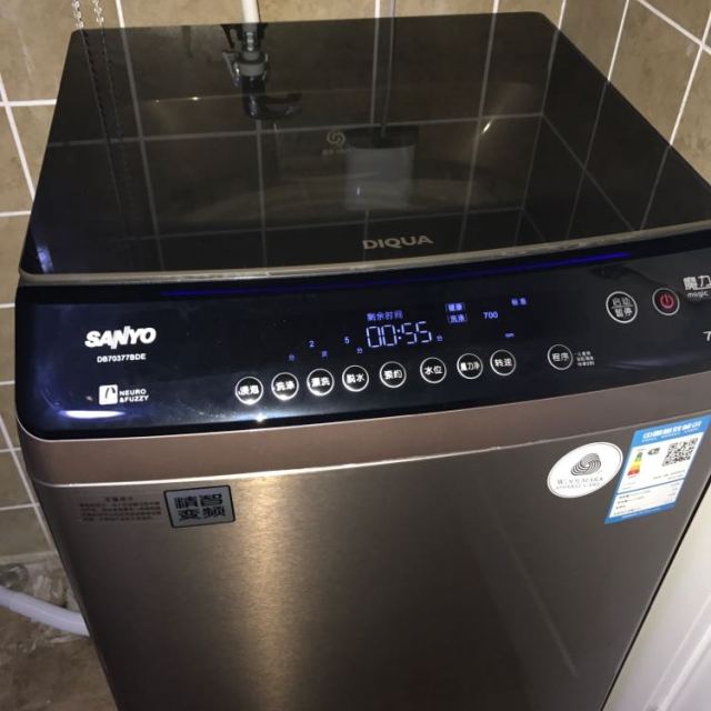 三洋sanyodb70377bde7公斤变频波轮洗衣机钛金灰