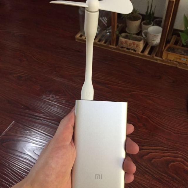 小米原装小米usb随身迷你移动电源小风扇电脑风扇桌面风扇白色