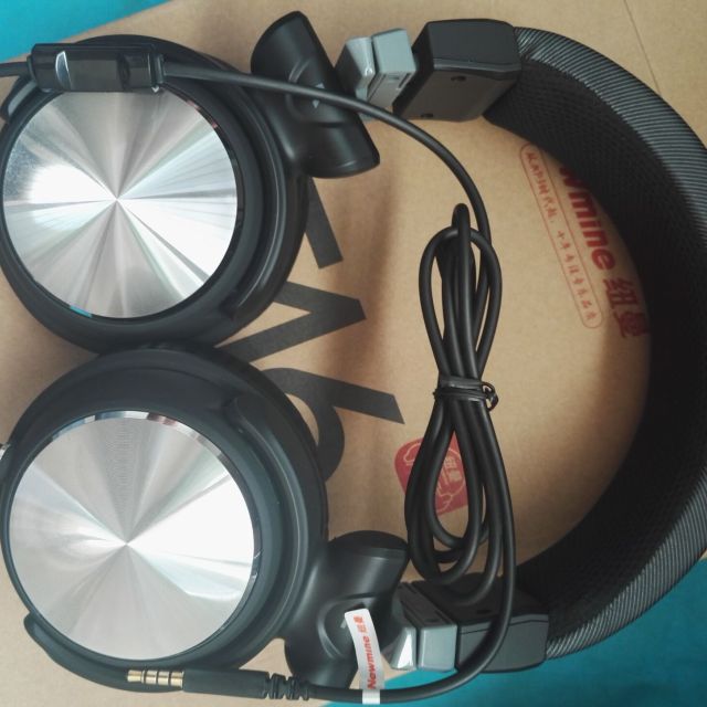 纽曼t16耳机头戴式有线耳机耳麦重低音hifi音乐耳机线控可折叠手机