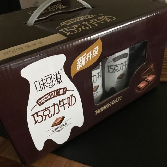 伊利味可滋牛奶巧克力口味240ml12