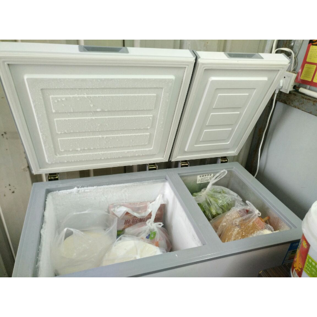 中山阪神212升卧式冷柜双温双室大冷冻力断电保护不化货节能冰柜家用