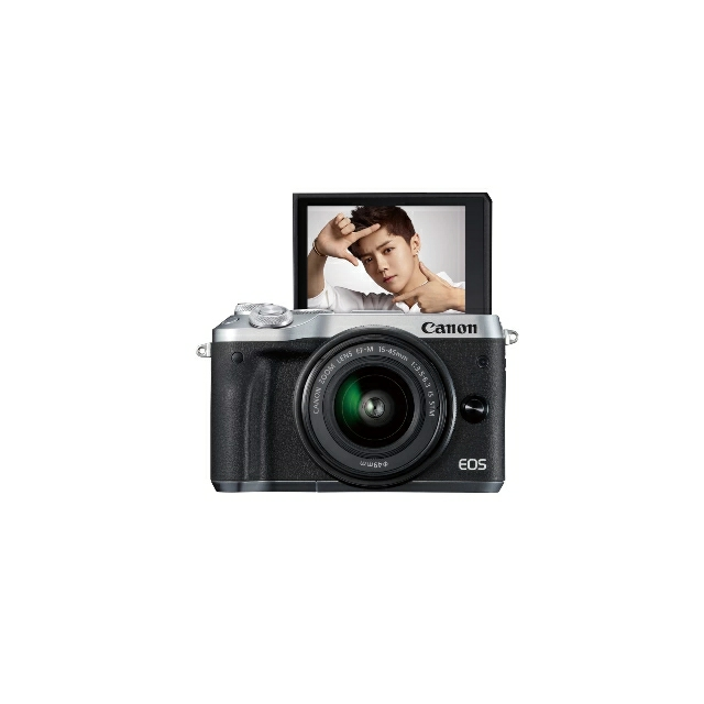 佳能(canon)eos m6(15-45镜头)银色微单单镜头套装(2420万像素 触控