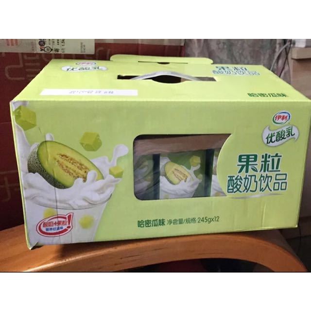 伊利果粒优酸乳哈密瓜味245g12箱
