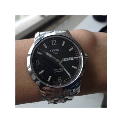 天梭tissot手表prc 200系列自动机械男表t014.430.11.057.00