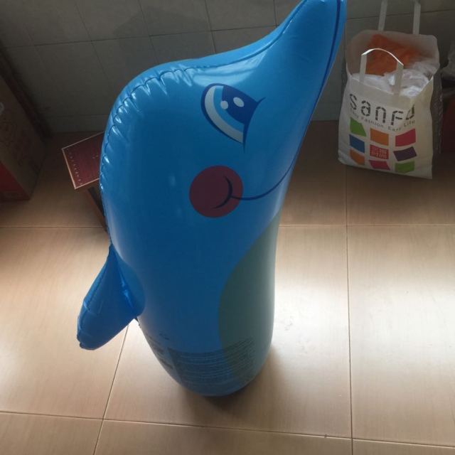【苏宁红孩子】bestway儿童充气不倒翁3d海豚玩具 儿童运动沙袋拳击袋