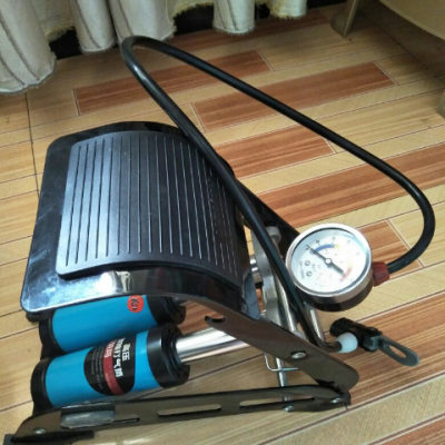 >普通家用打气筒 脚踏双缸(蓝).商品评价