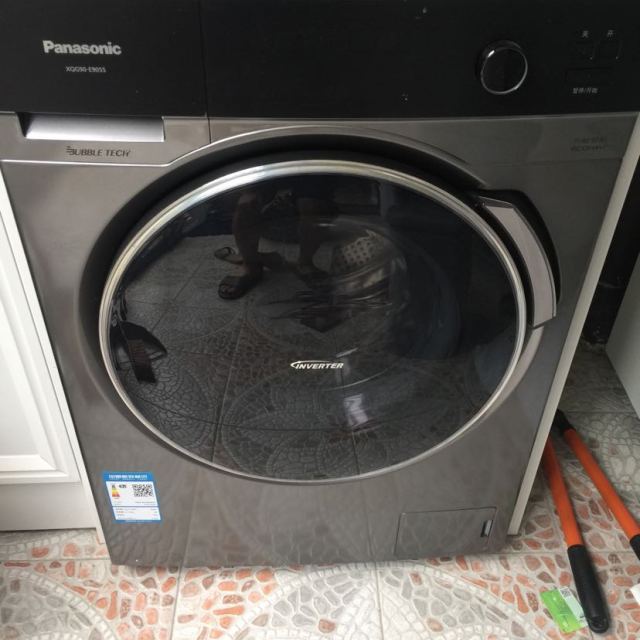 松下panasonicxqg90e90559公斤变频节能泡沫净羽绒洗滚筒洗衣机银色