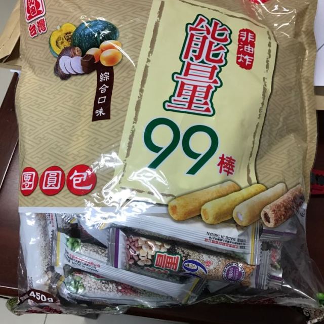 中国台湾人气零食 北田膨化能量99棒综合味450g/袋商品评价 四种