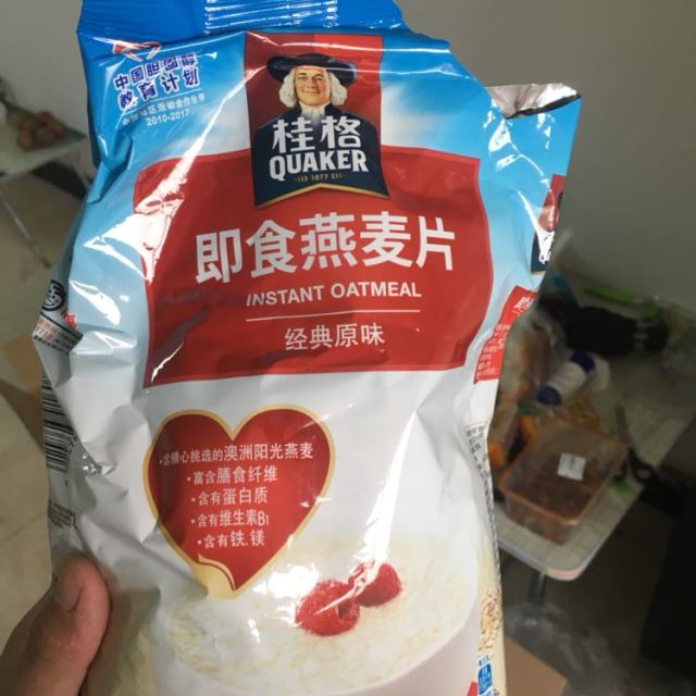 桂格quaker早餐穀物膳食纖維即食燕麥片經典原味700g袋裝