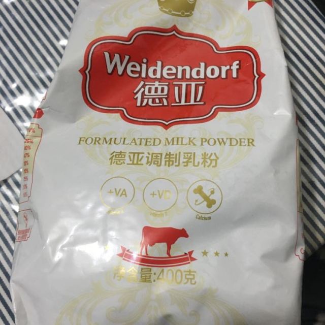 德亚weidendort全脂成人奶粉400g袋丹麦原装进口