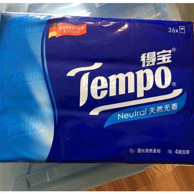 tempo/得宝 手帕纸 迷你4层*36包(天然无味) 纸手帕餐巾纸小包纸巾手
