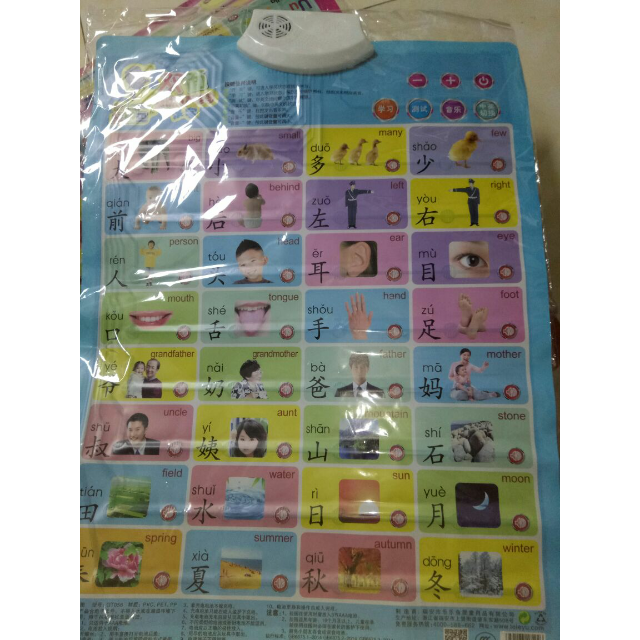 乐乐鱼leleyu普通双面有声挂图3-6岁幼儿早教认知看图认字识字卡片