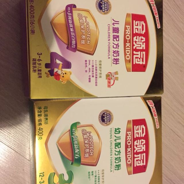 伊利金领冠4段儿童配方奶粉盒装400g