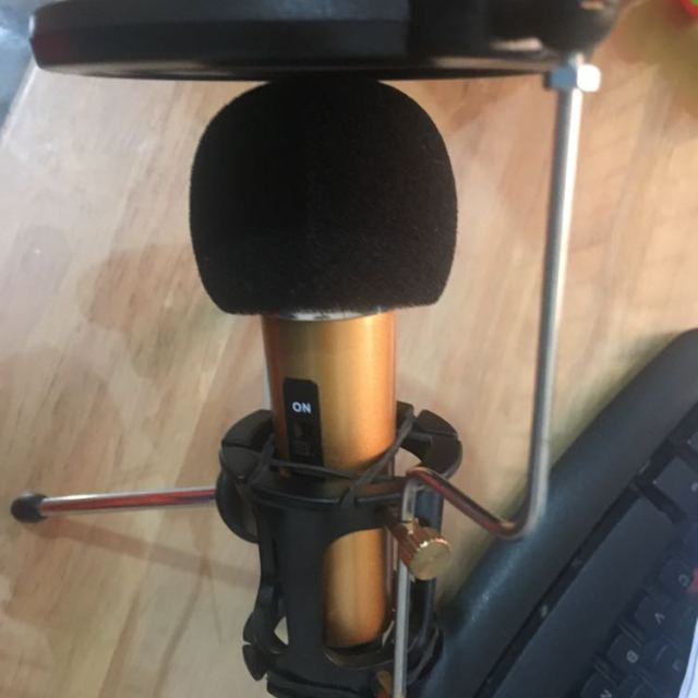 第一眼 m3全民k歌手机麦克风 唱吧电脑台式迷你电容麦小话筒 银色