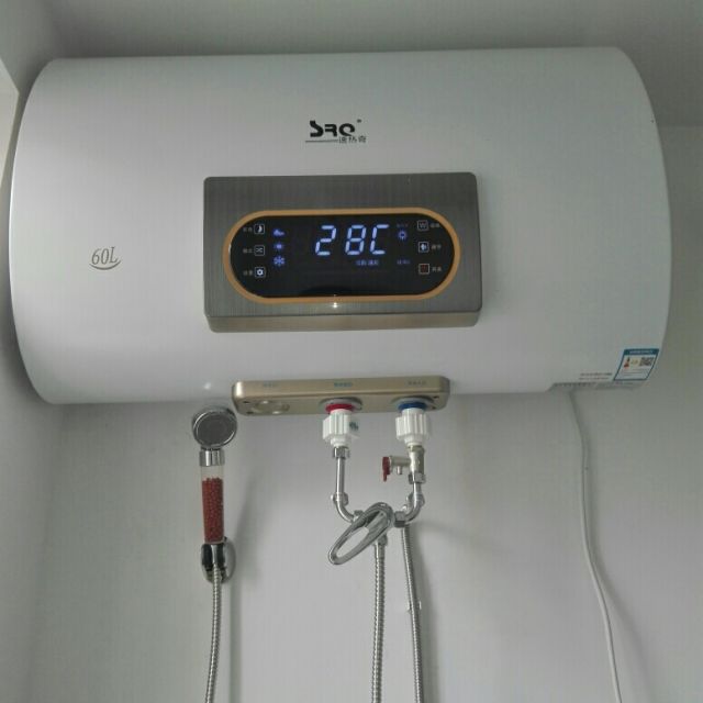 速熱奇srq60升電熱水器智能觸屏遙控熱水器電熱家用超薄扁桶雙內膽儲