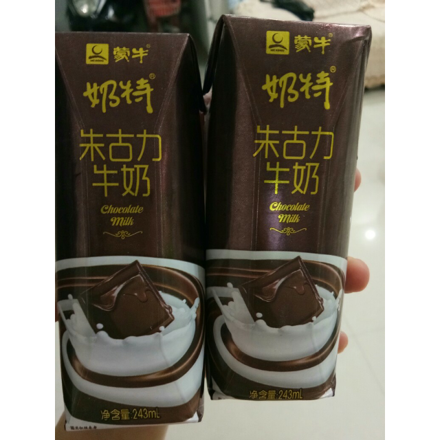 蒙牛 奶特 朱古力口味牛奶243ml×12盒风味奶这个来还是第一次买