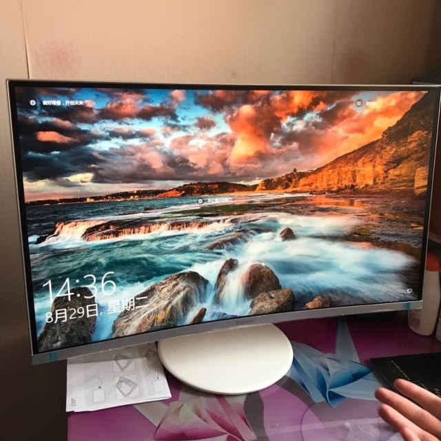 三星/samsung c27h711qec 27英寸 2k 2560*1440超广色域曲面显示器超