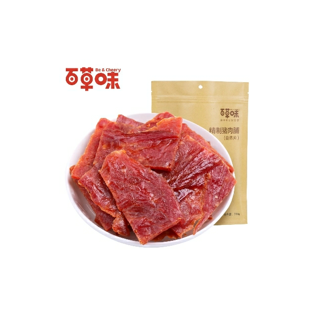 > 【百草味-精制猪肉脯自然片200g】零食猪肉干小吃商品评价 > 不错不