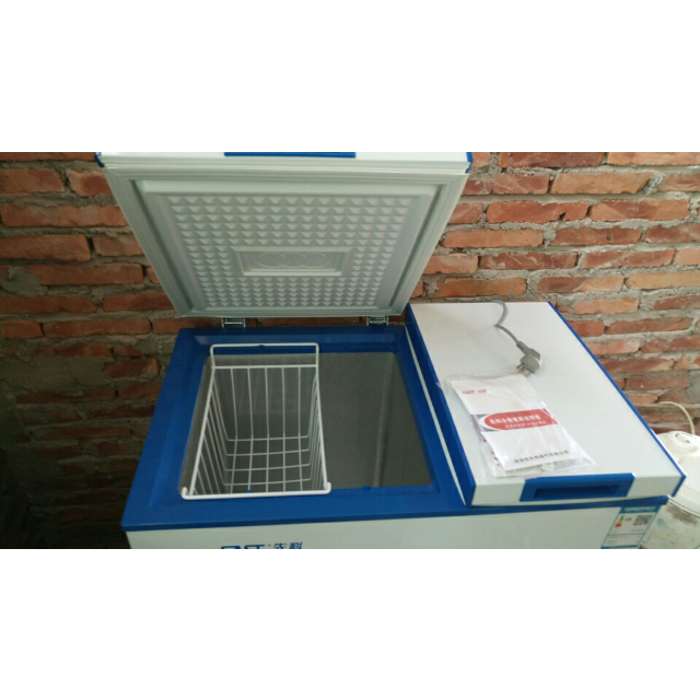 先科(sast) bcd-182 182升 家用双温冰柜双门卧式大冰柜冷柜冷冻柜