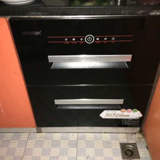 opaiein op512 消毒柜 广东欧派家用嵌入式消毒碗柜二星级 120l两门三