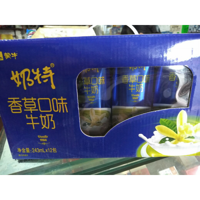 蒙牛奶特香草口味牛奶243ml12盒