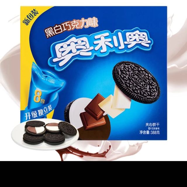 奥利奥oreo夹心饼干零食黑白巧克力味388g