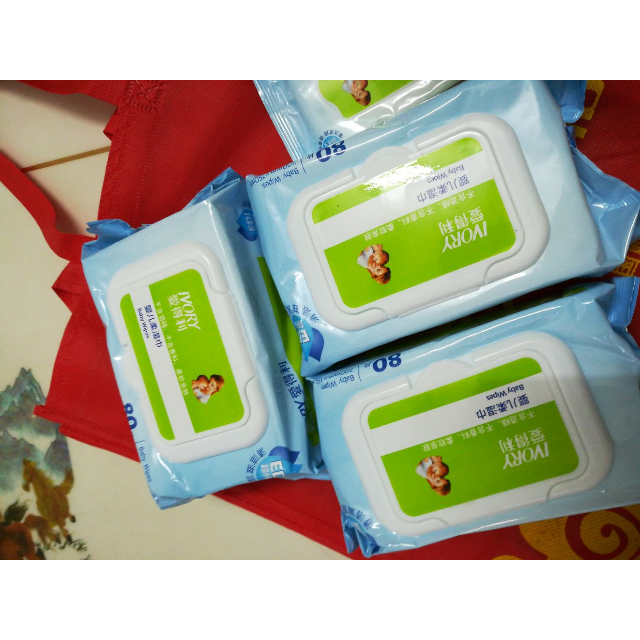 爱得利婴儿湿巾带盖新生儿手口柔湿巾宝宝湿纸巾80抽3包