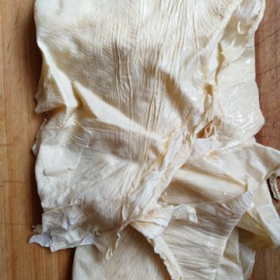 豆油皮 豆腐皮 孕妇月子头层豆皮干货 农家手工自制腐竹腐衣250g包邮