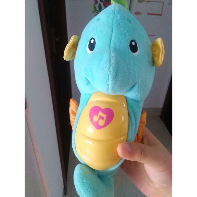 fisher price 费雪-声光安抚海马-粉色0-6个月毛绒公仔婴幼儿童宝宝
