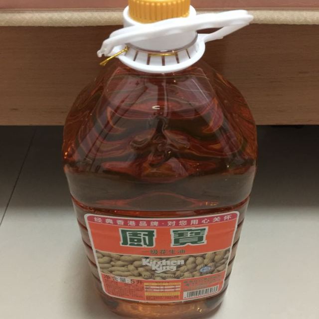 厨宝香港品质食用油压榨一级花生油5l桶