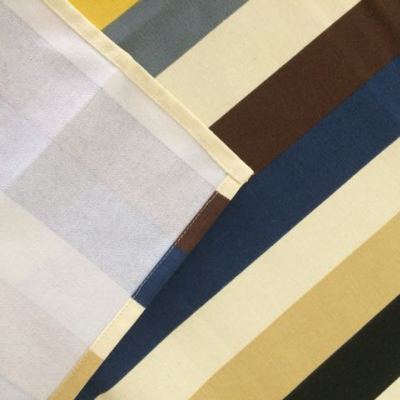 宜莱芙 彩虹条纹帆布餐桌布棉麻茶几布台布桌布布艺盖布桌垫