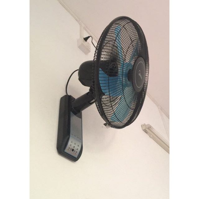 美的(midea)fw40-11ar壁扇遥控电风扇静音智能定时遥控壁扇家用宿舍