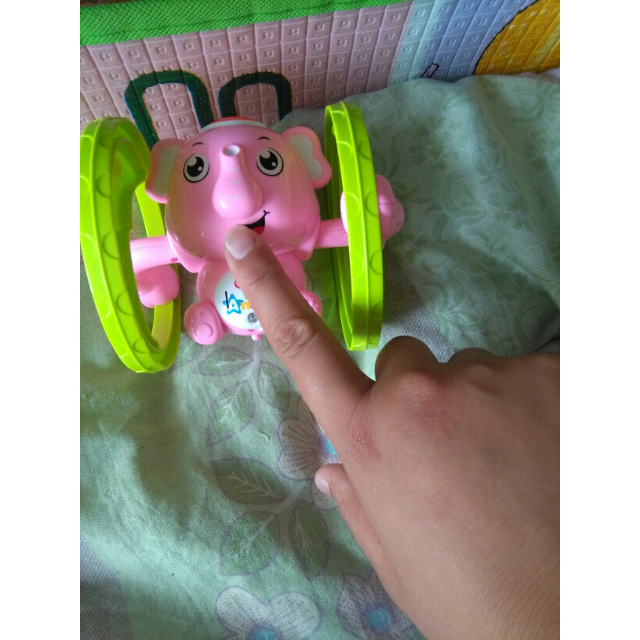 立健 电动翻斗玩具会翻跟头的翻滚小象带灯光音乐送礼玩具评价【怎么