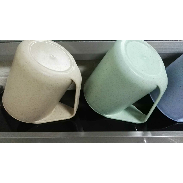 小麦秸秆倒立杯漱口杯 牙刷杯 漱口水杯 喝水杯子 北欧绿色