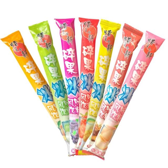 蜡笔小新碎果冰85ml*30旺旺季碎碎冰冰棒棒冰果味儿童零食冰棍棒