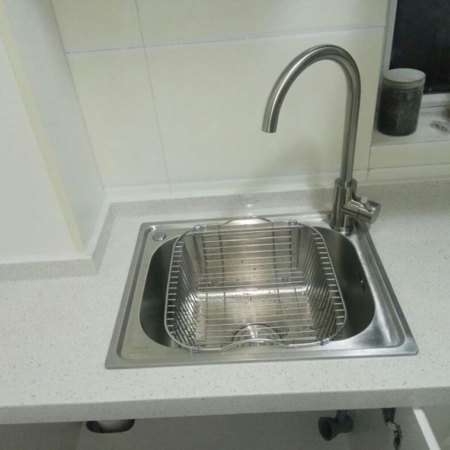 arrow箭牌厨房304不锈钢洗菜盆水槽单槽套装洗菜盆单槽水池5338cm带