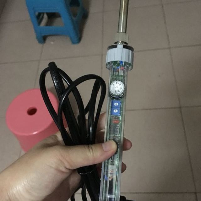 > 黄花p-907 调温电烙铁套装 恒温可调焊接工具 60w恒温烙铁电焊套装
