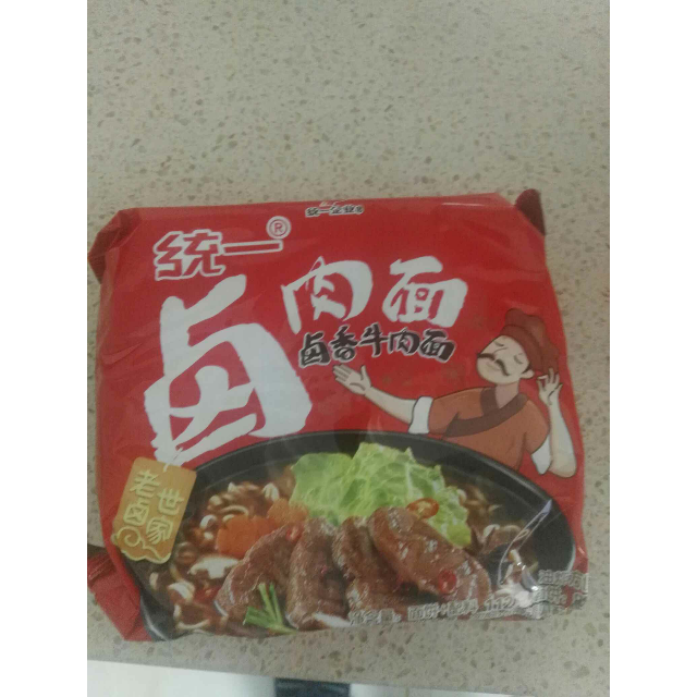 统一100卤肉面方便面五合一112g5包