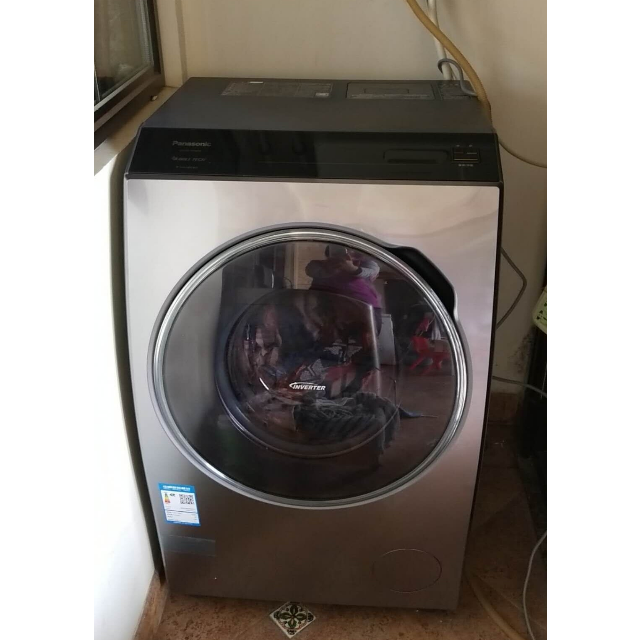 panasonic松下xqg90vd90599公斤带光动银带烘干大容量全自动滚筒洗衣