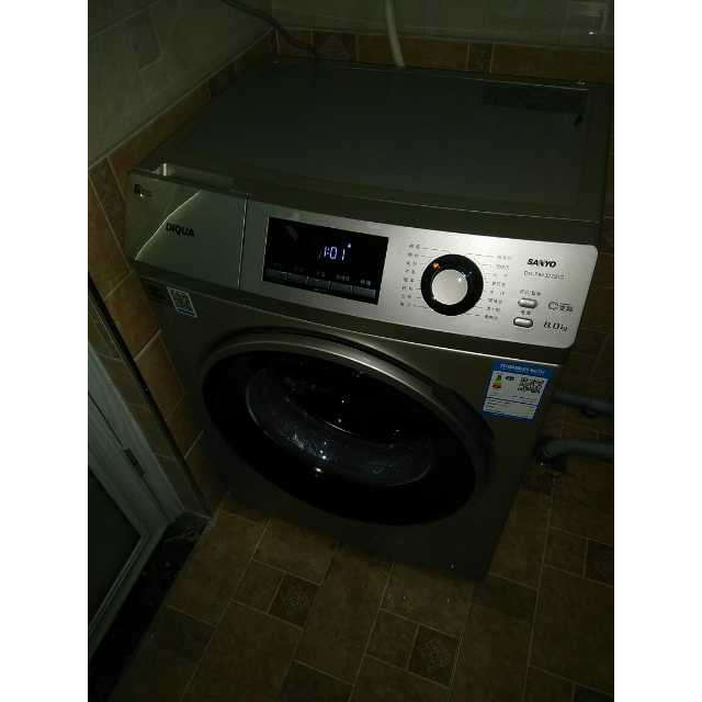 三洋sanyodgf80322big8公斤下排水多段加热变频滚筒洗衣机金色