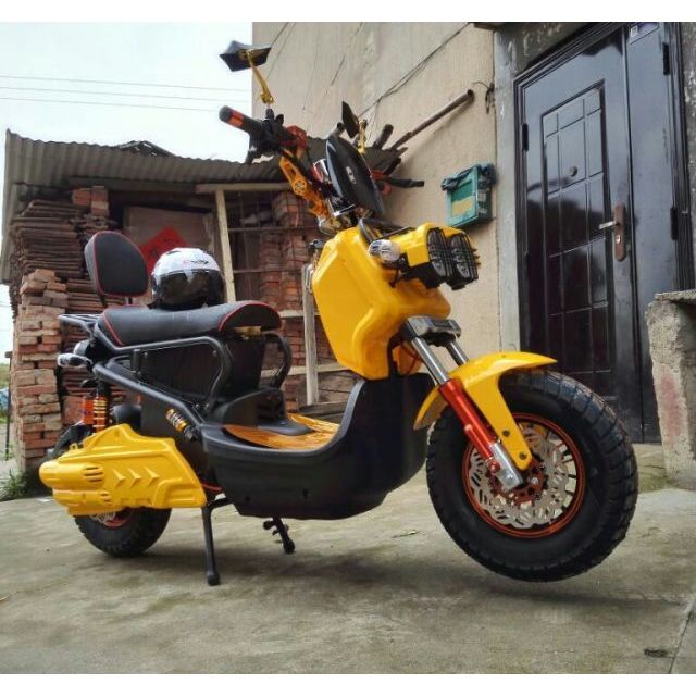 祖玛电动车72v电摩1000w改装踏板双人摩托车60v电动摩托车 电瓶车